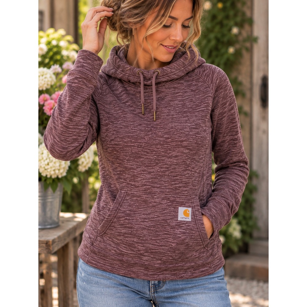 Carhartt Newberry Cowl Hoodie S Deep Wine Gorpcore Workwear